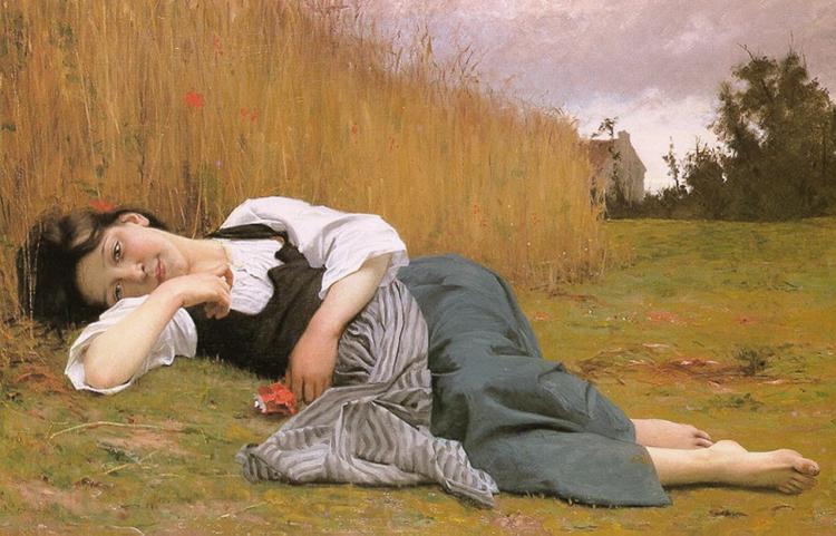 Adolphe William Bouguereau The Shell (mk26) Norge oil painting art